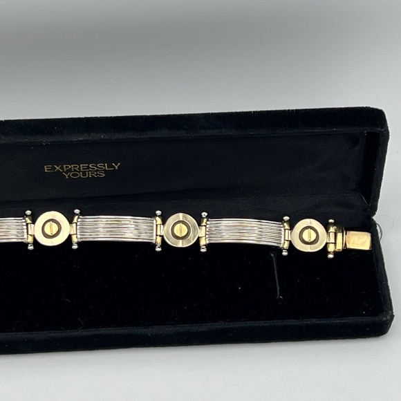 ❤️❤️ SOLD ❤️❤️ 14K Solid Gold 47.88g 8" Long Bracelet Custom Made TwoTone - Picture 12 of 17